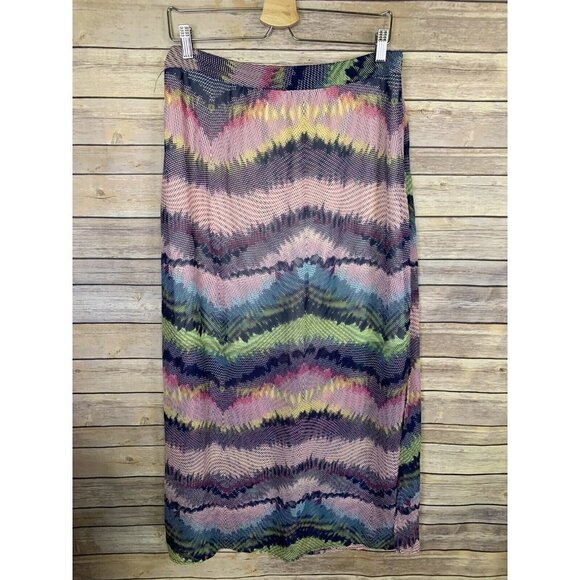 Olive And Oak Womens Large Maxi Skirt Sheer Side - Picture 1 of 11